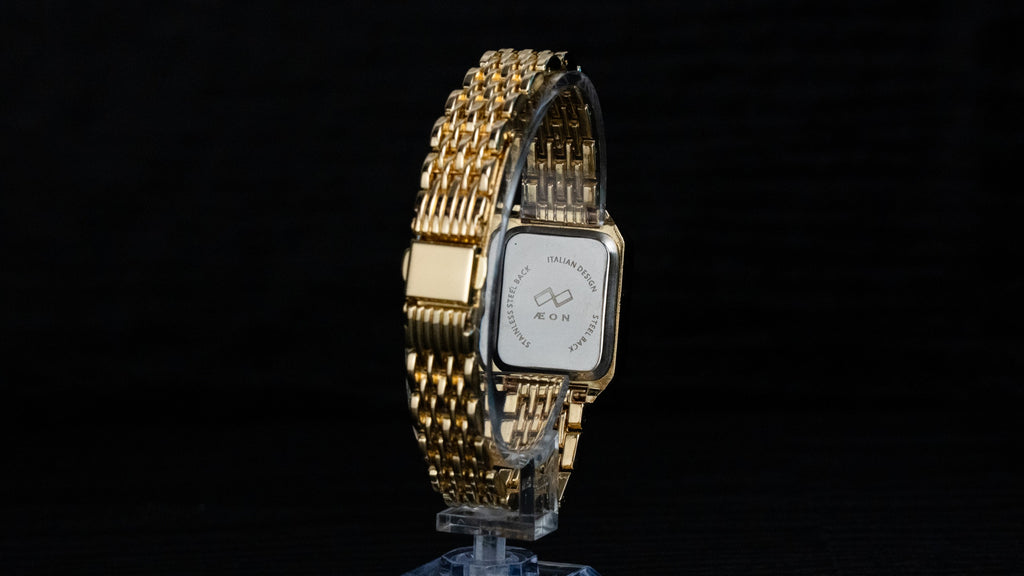 Women's Square Steel Watch - Elegant Gold Color