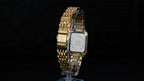 Women's Square Steel Watch - Elegant Gold Color