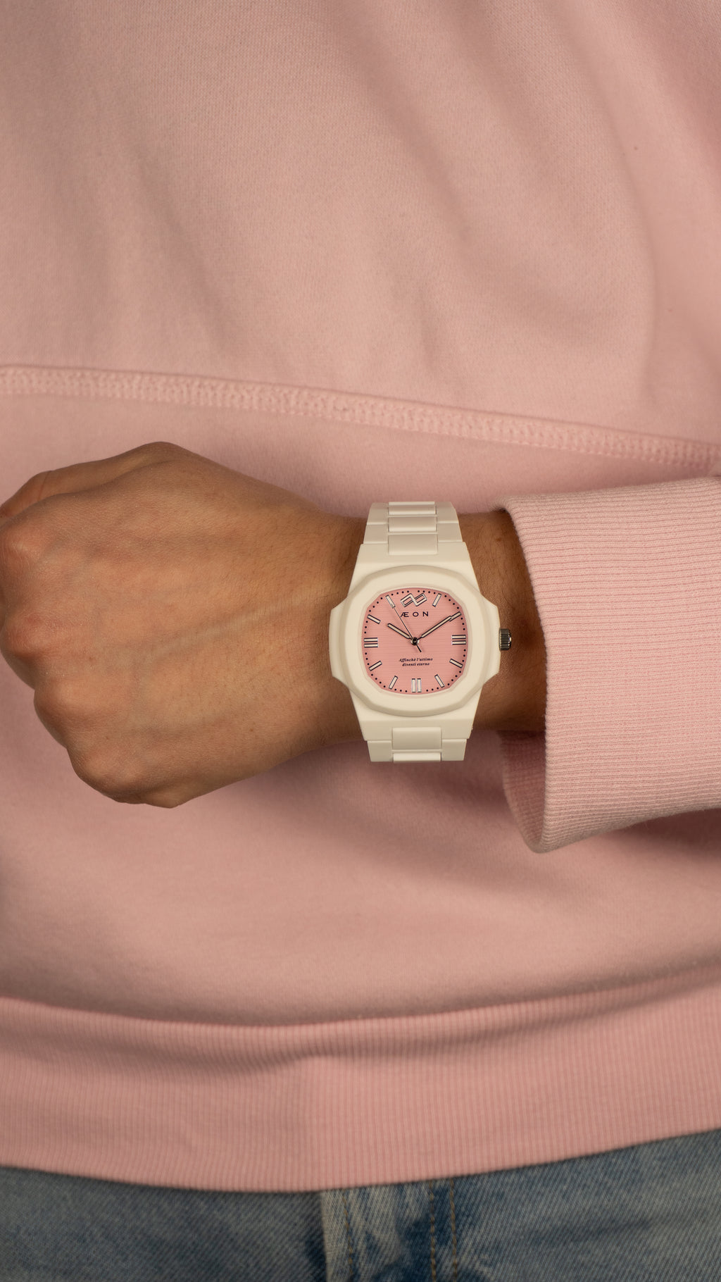 AEON - White Dial Pink