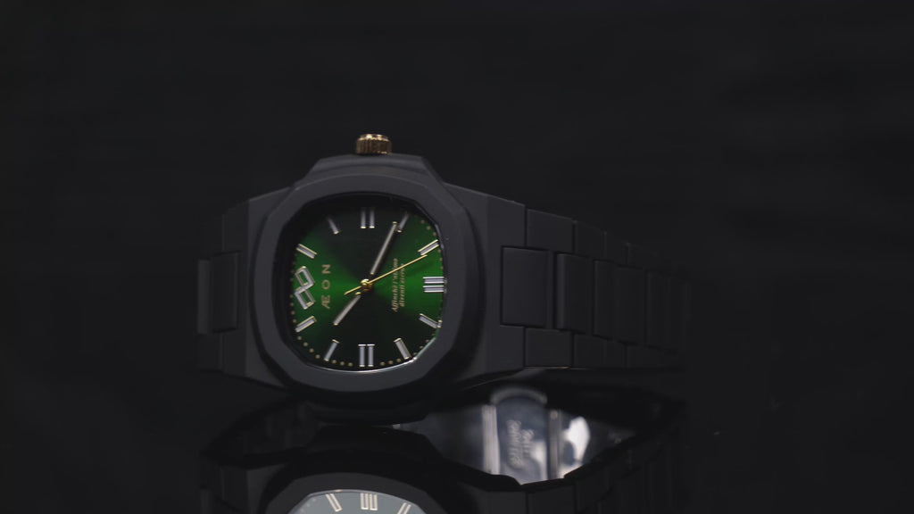 AEON - Matte Black Green Dial