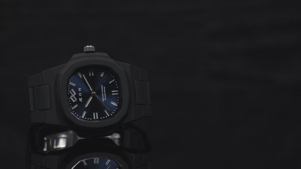 AEON - Matte Black Blue Dial