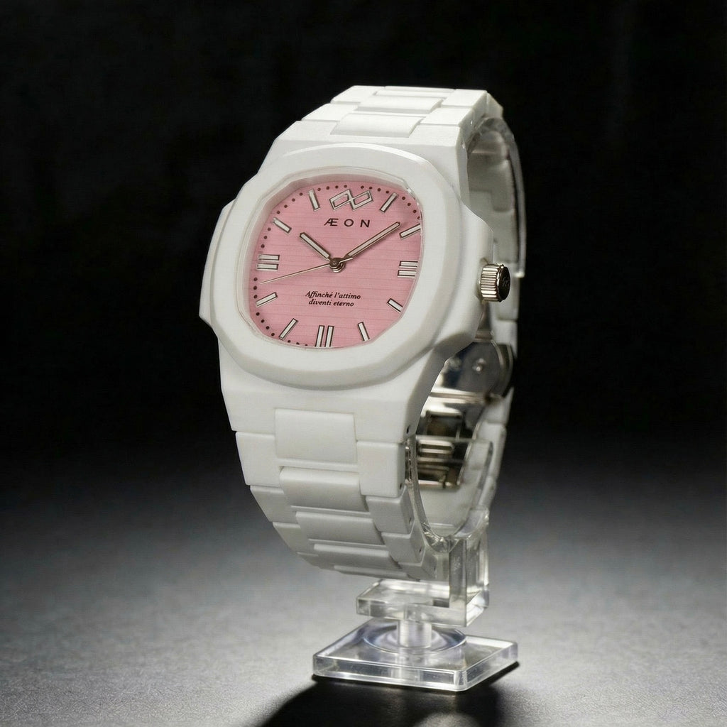 AEON - White Dial Pink